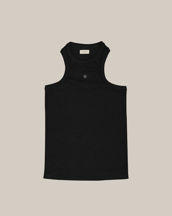 Amethyst Black Tank Top Crop