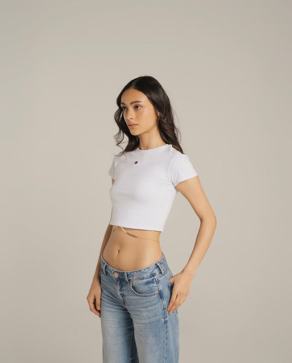 Amethyst White Crop 4Everyday Tee